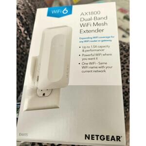 Netgear -Wifi 6 AX1800 Dual-Band WiFi Mesh Extender EAX15-100NAS